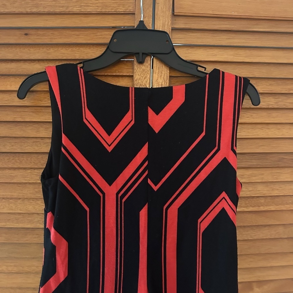 Enfocus Studio Women’s Red and Black Sleeveless Casual Dress Sz 6 - Picture 5 of 7